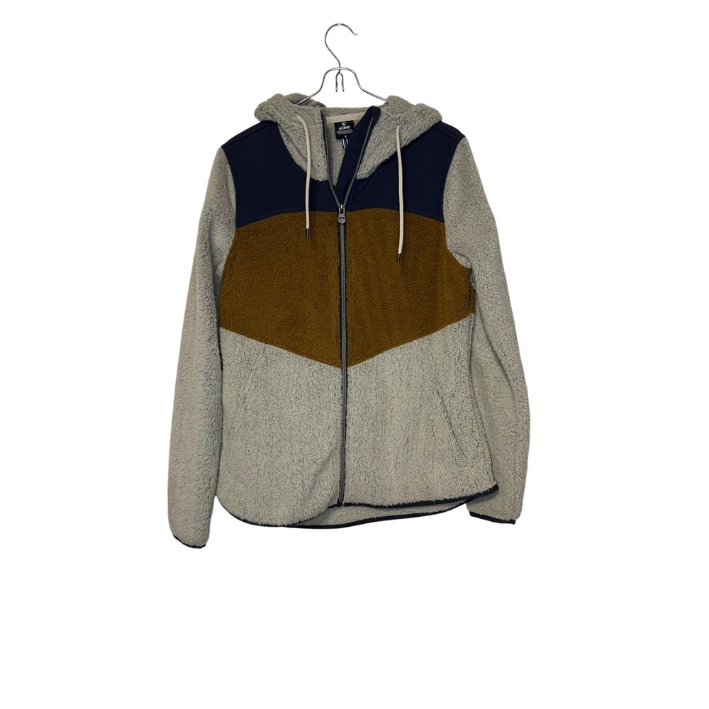 Kuhl Women's Jacket Y2K Hooded Prism Zip Up Sherpa Fleece Colorblock Size Small